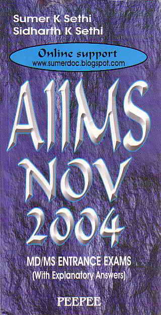 AIIMS Nov 2004 MD/MS Entrance Exams
